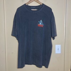 Jaws And Skeletond On Duffy Rowing A Boat Cove Dark Gray Graphic T-Shirt